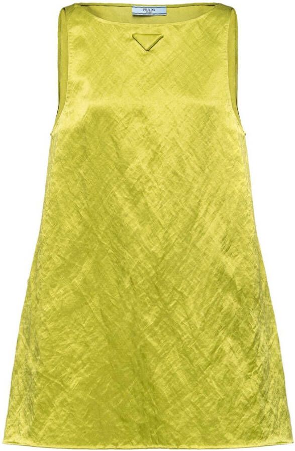 Prada Mouwloze mini-jurk Groen