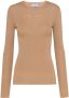 Prada Trui met intarsia logo Bruin - Thumbnail 1