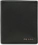 Prada tweevoudige portemonnee van Saffiano leer Zwart - Thumbnail 1
