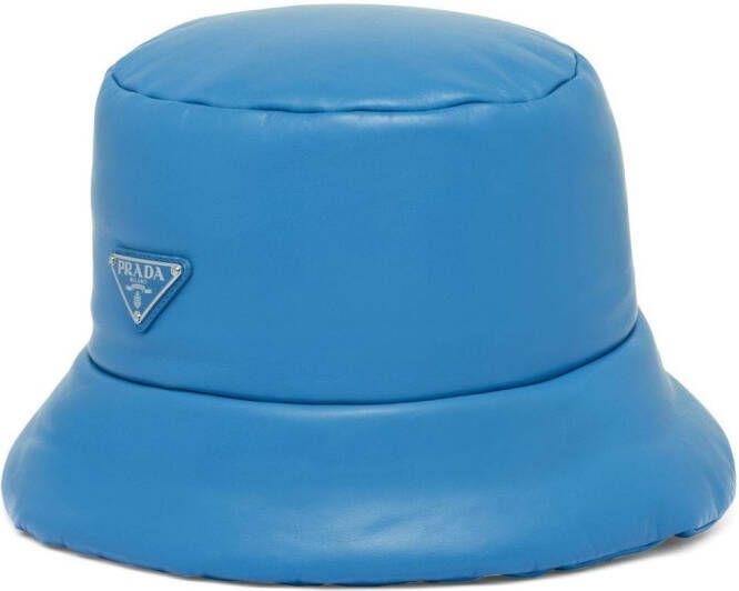 Prada Vissershoed met logo Blauw