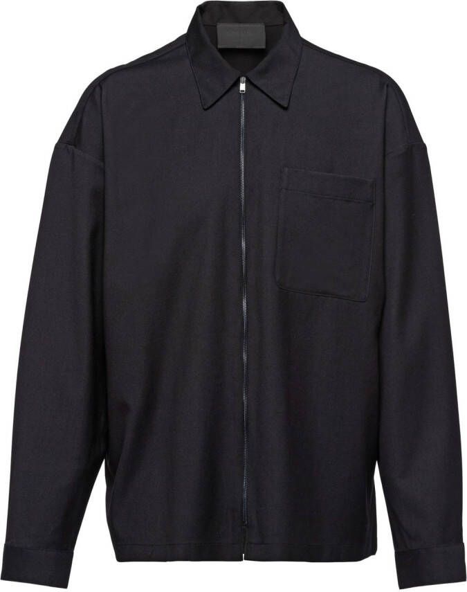 Prada Wollen overhemd Zwart