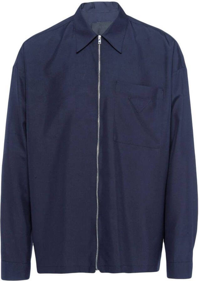 Prada Overhemd met rits Blauw