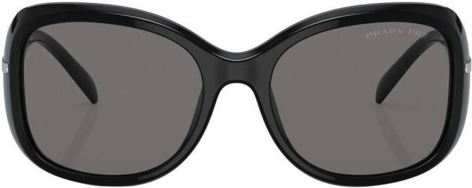 Prada Eyewear Zonnebril met logodetail Zwart