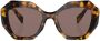 Prada Eyewear Zonnebril met schildpadschild design Groen - Thumbnail 1