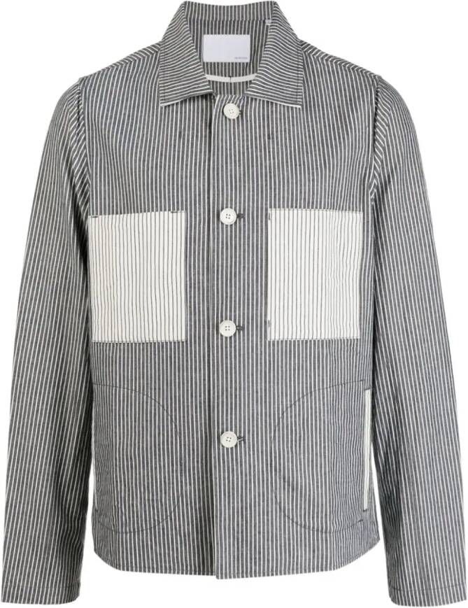 Private Stock Gestreept shirtjack Blauw