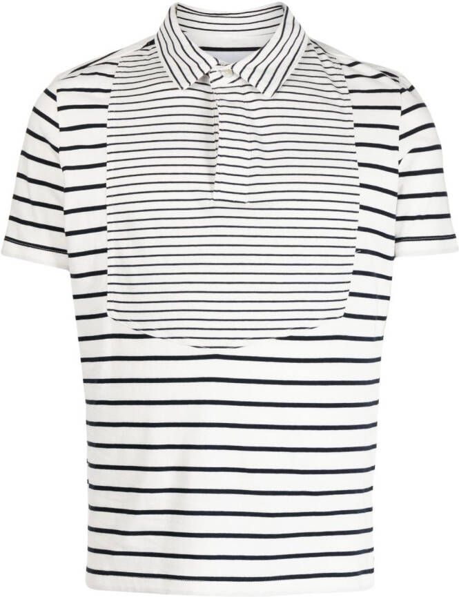 Private Stock Poloshirt met streep Wit