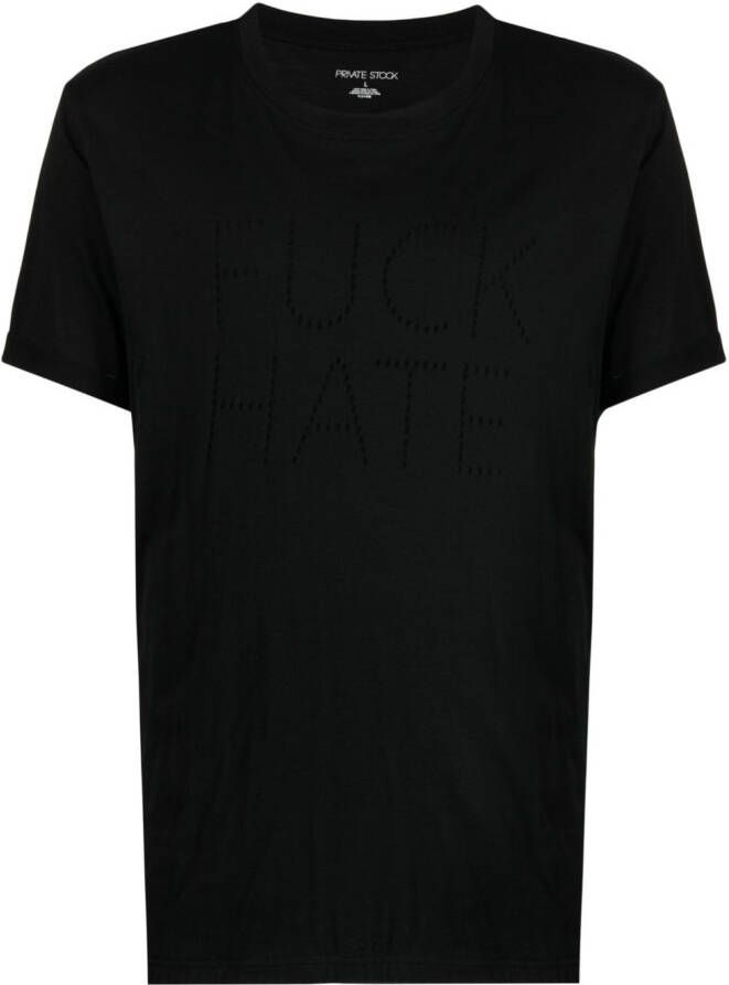 Private Stock T-shirt met print Zwart