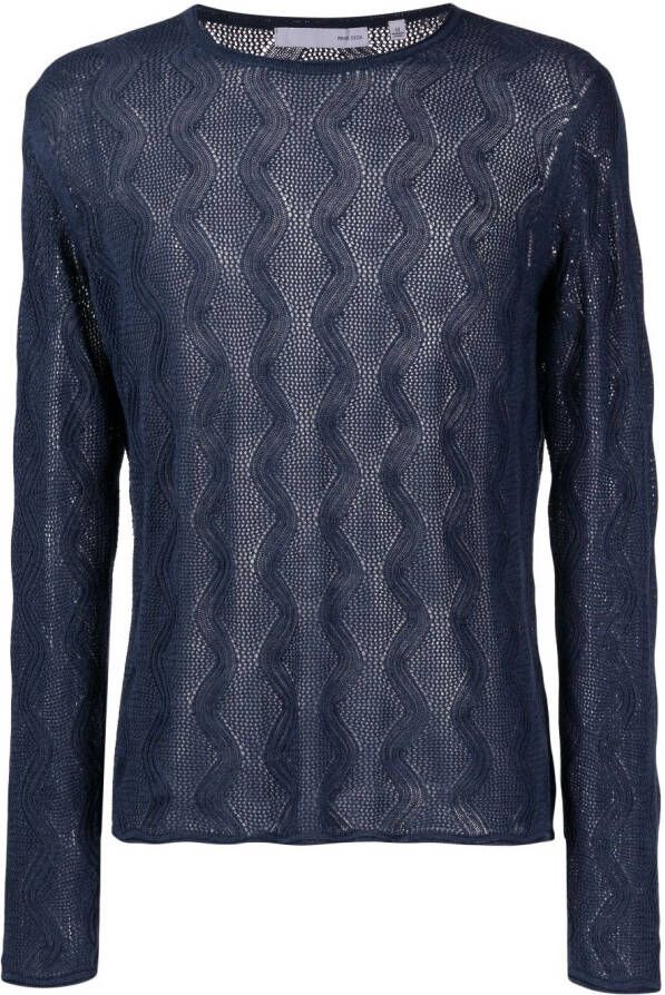 Private Stock The Cambon trui met patroon Blauw