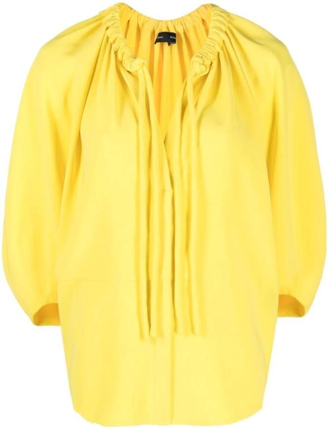 Proenza Schouler Blouse met striksluiting Geel