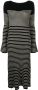 Proenza Schouler Gestreepte jurk Zwart - Thumbnail 1