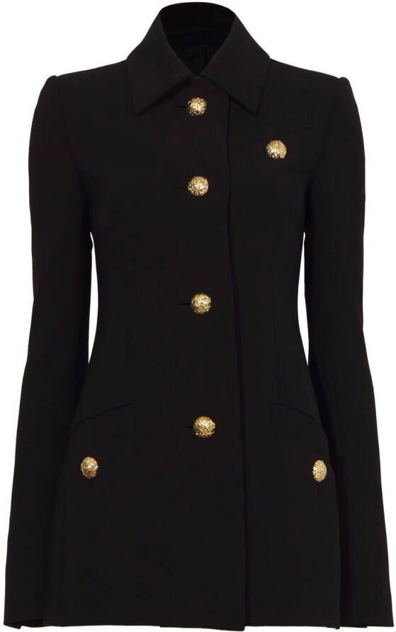 Proenza Schouler Blazer met enkele rij knopen Zwart
