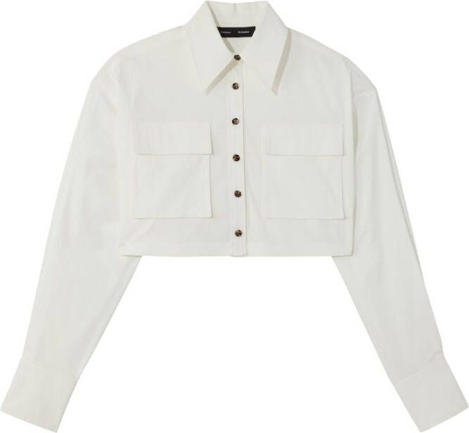 Proenza Schouler Cropped blouse Wit