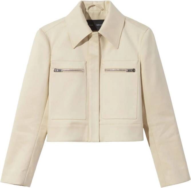 Proenza Schouler Cropped katoenen jack Beige