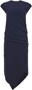 Proenza Schouler draped-detail asymmetric dress Blauw