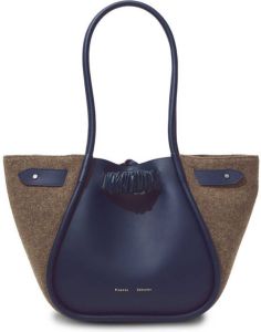 Proenza Schouler Felted Ruched grote shopper Blauw
