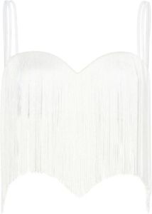 Proenza Schouler Bralette met franje detail Wit