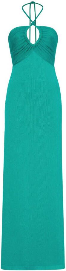 Proenza Schouler Getailleerde maxi-halterjurk Groen