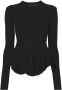 Proenza Schouler Geribbelde top Zwart - Thumbnail 1