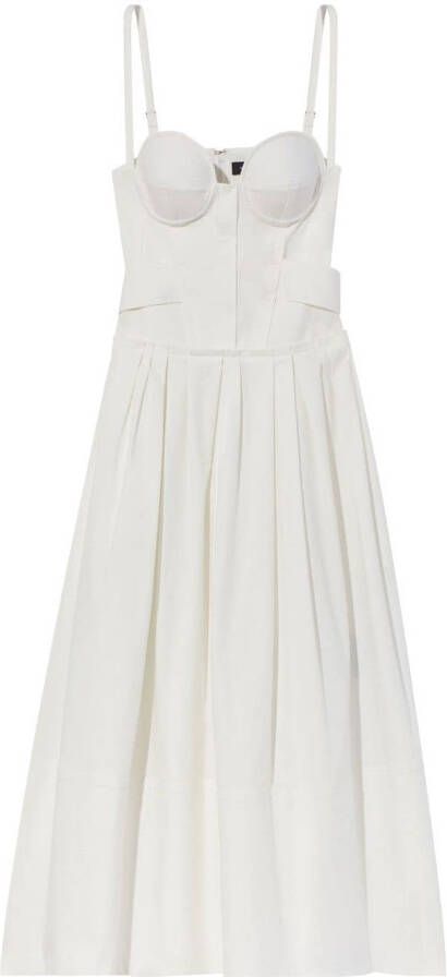 Proenza Schouler Midi-jurk met bustiere Wit