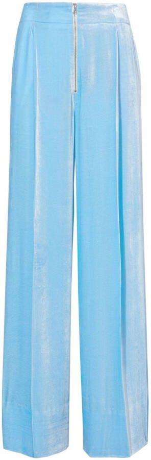 Proenza Schouler Zijden plooibroek Blauw