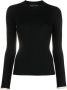 Proenza Schouler Silk Cashmere Long Sleeve Top Zwart - Thumbnail 1