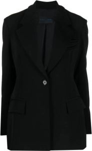 Proenza Schouler Blazer met enkele rij knopen Zwart
