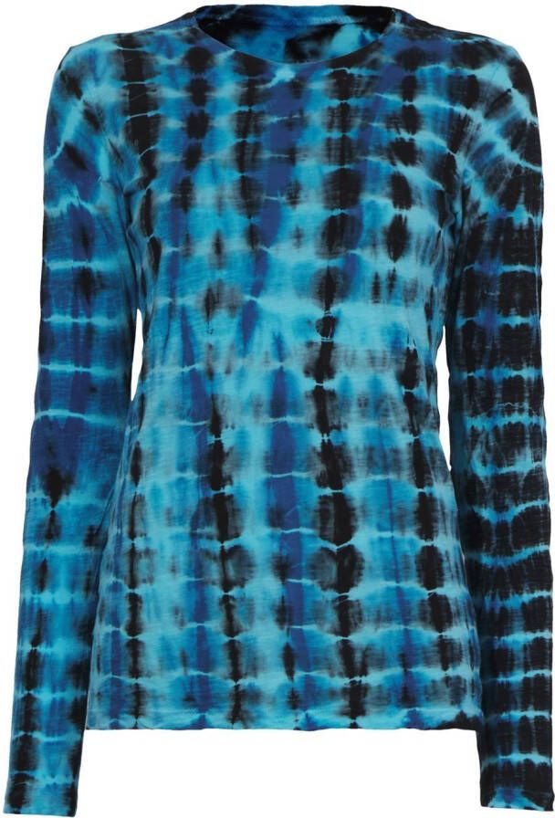 Proenza Schouler T-shirt met tie-dye print Blauw
