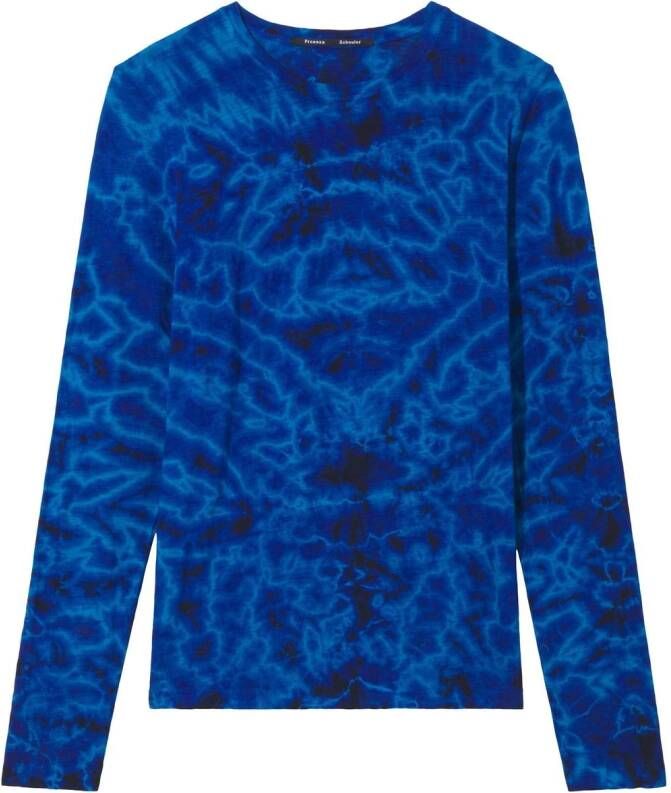 Proenza Schouler T-shirt met tie-dye print Blauw