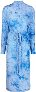 Proenza Schouler White Label Blousejurk met tie-dye print Blauw