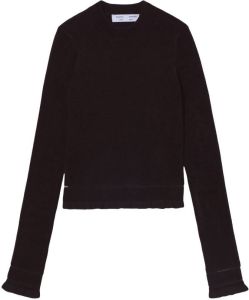 Proenza Schouler White Label chenille-texture long-sleeved sweater Zwart