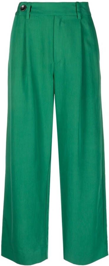 Proenza Schouler White Label Pantalon met wijde pijpen Groen