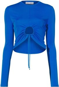 Proenza Schouler White Label drawstring long-sleeved top Blauw