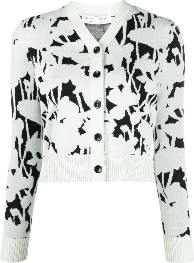Proenza Schouler White Label Vest met bloemenprint Groen
