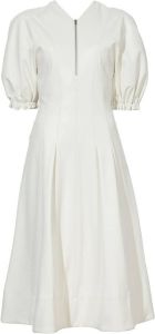 Proenza Schouler White Label Midi-jurk met pofmouwen Wit