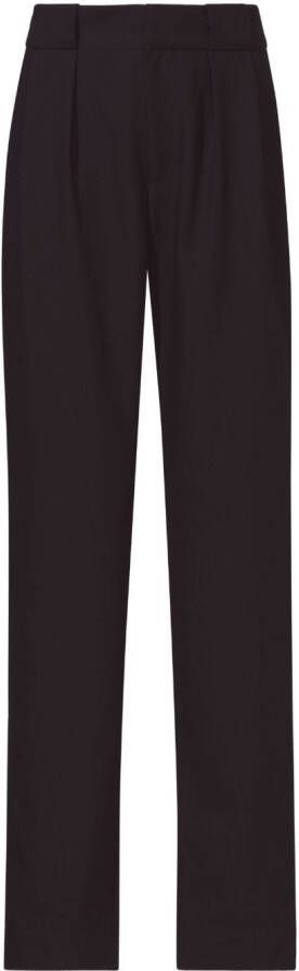 Proenza Schouler White Label Pantalon met geplooid detail Zwart