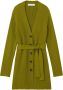 Proenza Schouler White Label ribbed-knit belted cardigan Groen - Thumbnail 1
