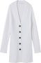 Proenza Schouler White Label ribbed-knit belted cardigan Wit - Thumbnail 1