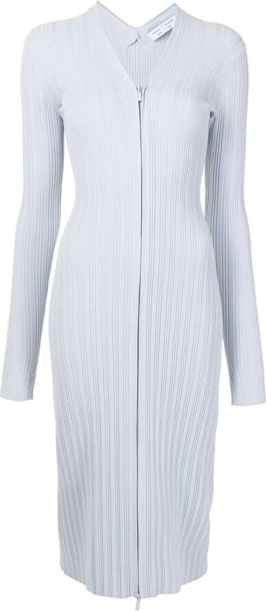 Proenza Schouler White Label Ribgebreide vestjurk Blauw