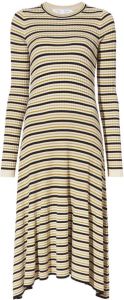 Proenza Schouler White Label striped ribbed-knit dress Beige