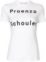 Proenza Schouler White Label T-shirt met logoprint Wit - Thumbnail 1