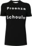 Proenza Schouler White Label T-shirt met logoprint Zwart - Thumbnail 1