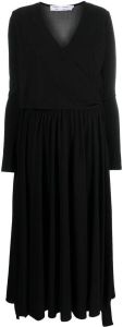 Proenza Schouler White Label Midi-jurk met gestrikte taille Zwart
