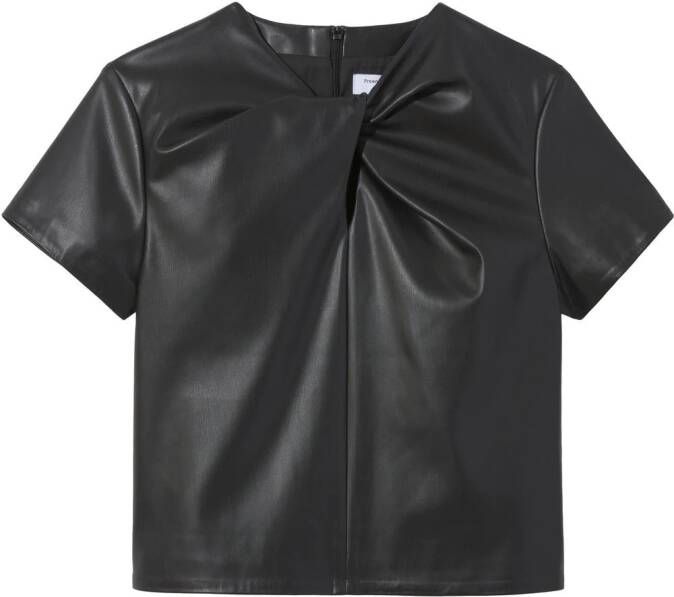 Proenza Schouler White Label Top met korte mouwen Zwart