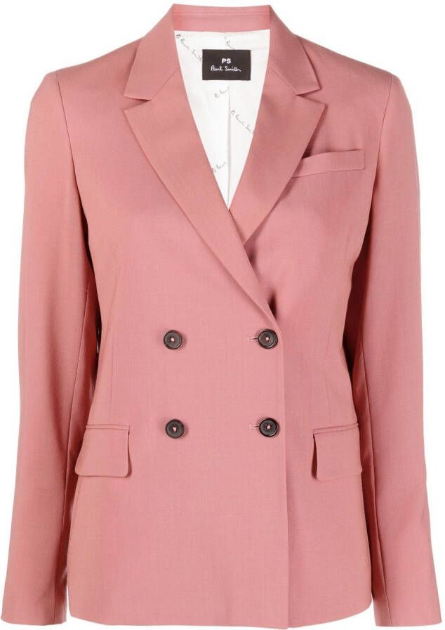 PS Paul Smith Blazer met dubbele rij knopen Roze