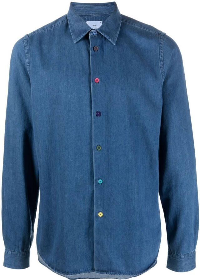 PS Paul Smith Denim overhemd Blauw