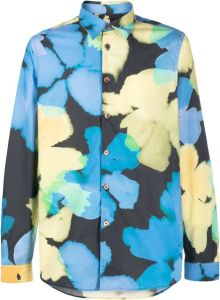 PS Paul Smith Overhemd met bloemenprint Blauw