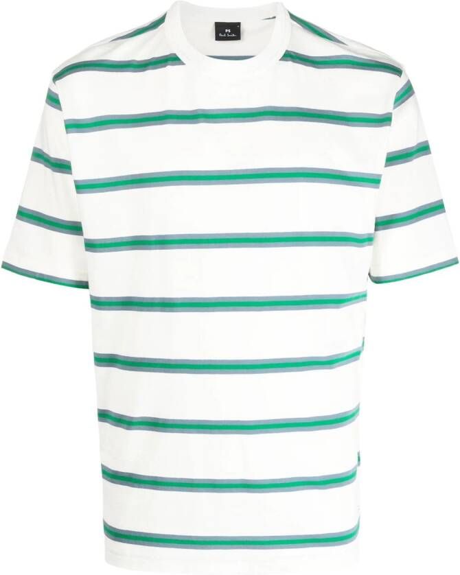 PS Paul Smith Gestreept T-shirt Wit