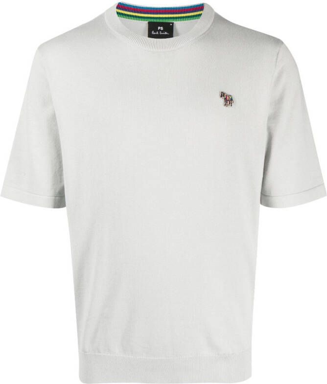 PS Paul Smith T-shirt met logopatch Grijs