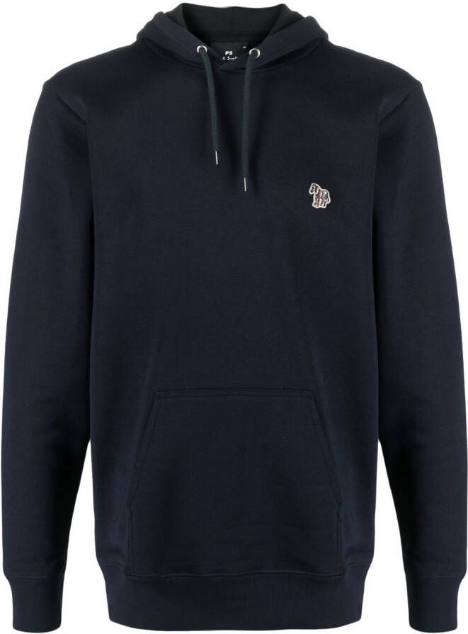 PS Paul Smith Hoodie met logopatch Blauw