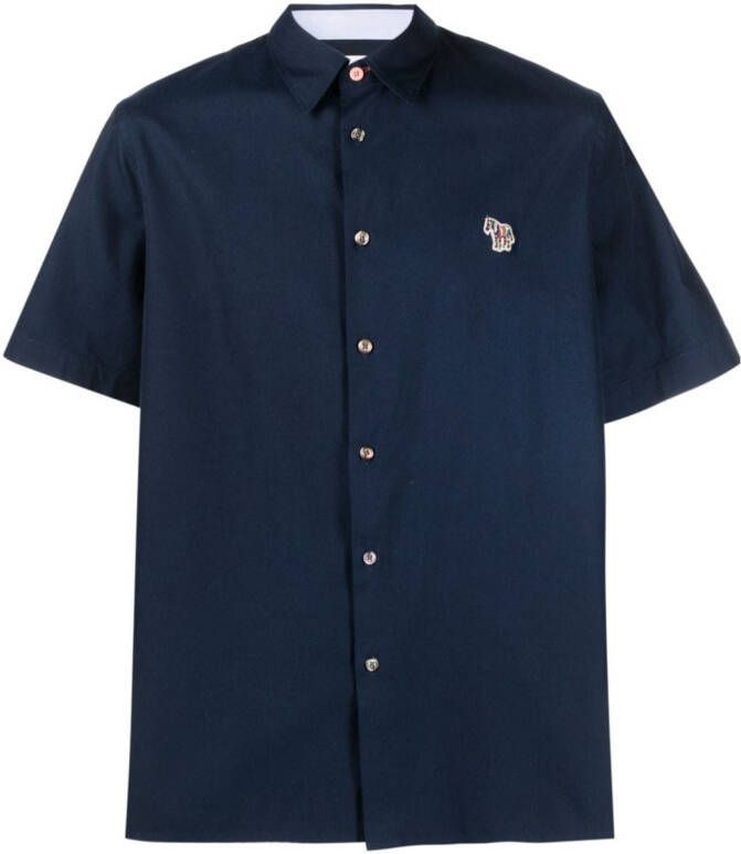 PS Paul Smith T-shirt met logopatch Blauw